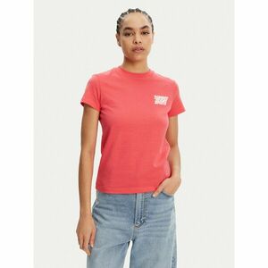 Tommy Jeans Póló Bubble DW0DW21338 Rózsaszín Regular Fit kép