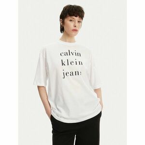 Calvin Klein Jeans Póló LV047B827G Fehér Relaxed Fit kép