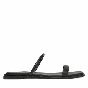 Papucs Calvin Klein Flat Sandal Squared 2-Bar Lth HW0HW02532 Fekete kép