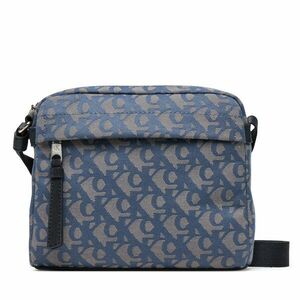 Válltáska Calvin Klein Slouched Monogram Mini Zip Fligh LV04G3175G Kék kép