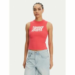 Tommy Jeans Felső DW0DW21339 Rózsaszín Slim Fit kép