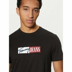 Tommy Jeans Póló Entry DM0DM20365 Fekete Slim Fit kép