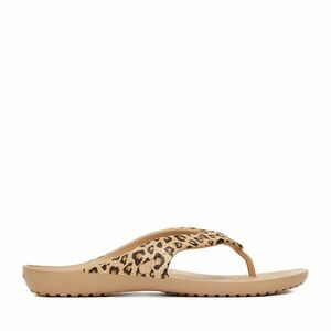 Flip-flops Crocs KADEE II LEOPARD FLIP W 206398-98R Bézs kép