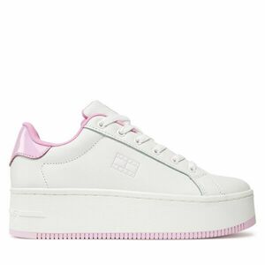 Sportcipők Tommy Jeans Tjw Flatform Patent Sneaker EN0EN02864 Ekru kép
