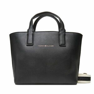 Táska Tommy Hilfiger Th Logotape Mini Tote AW0AW17448 Fekete kép