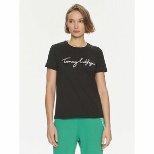 Tommy Hilfiger Póló Signature WW0WW41674 Fekete Regular Fit kép