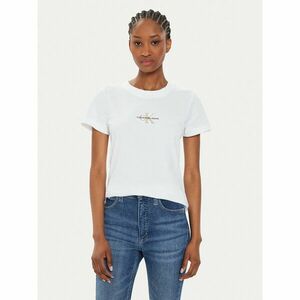 Calvin Klein Jeans Póló Monologo J20J223563 Fehér Slim Fit kép