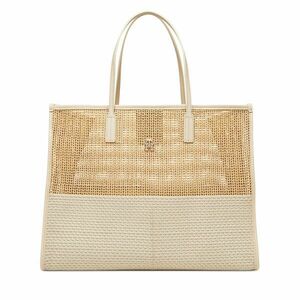 Táska Tommy Hilfiger Th City Summer Tote Woven AW0AW17640 Bézs kép