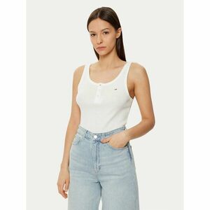Tommy Jeans Felső DW0DW19492 Fehér Slim Fit kép
