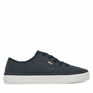 Sportcipők Tommy Hilfiger Washed Canvas Vulc Sneaker FW0FW08894 Sötétkék kép