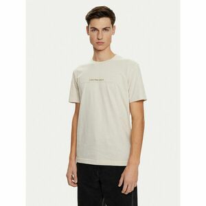 Calvin Klein Jeans Póló Minimal Logo J30J327075 Bézs Regular Fit kép