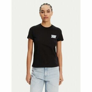 Tommy Jeans Póló Bubble DW0DW21338 Fekete Regular Fit kép