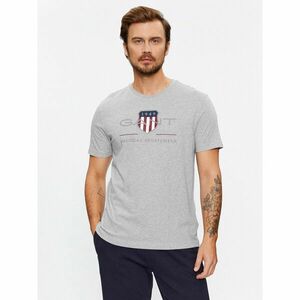 Gant Póló Reg Archive Shield Ss 2003199 Szürke Regular Fit kép