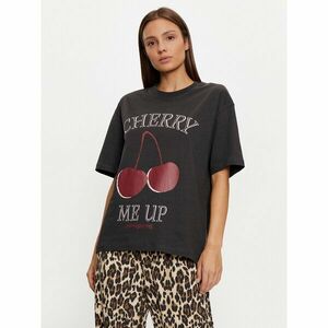 Gina Tricot Póló 23980 Fekete Oversize kép