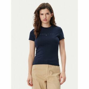 Tommy Jeans Póló Tonal Linear DW0DW20315 Sötétkék Slim Fit kép