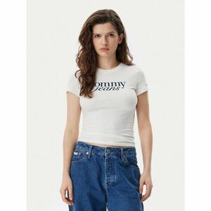 Tommy Jeans Póló Essential DW0DW19447 Ekru Slim Fit kép