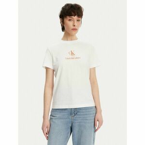 Calvin Klein Jeans Póló Shadow Graphic J20J225545 Fehér Regular Fit kép
