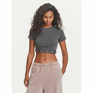 adidas Póló Ribbed JD0041 Szürke Slim Fit kép