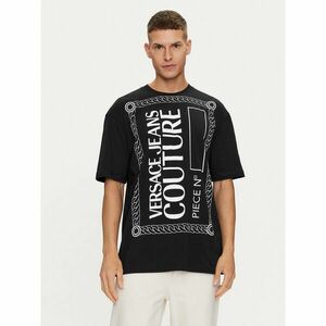 Versace Jeans Couture Póló 76GAHE04 Fekete Regular Fit kép
