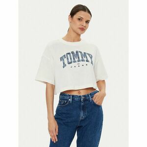 Tommy Jeans Póló DW0DW18420 Ekru Oversize kép