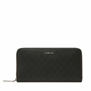 Nagy női pénztárca Calvin Klein Ck Must Aop Large Zip Around LV04F1073G Fekete kép