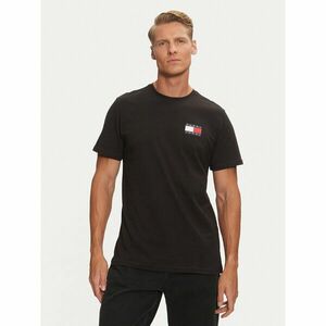 Tommy Jeans Póló Essential Flag DM0DM20740 Fekete Slim Fit kép