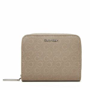 Kis női pénztárca Calvin Klein Ck Must Aop Md Zip Around W Flap LV04F1037G Bézs kép