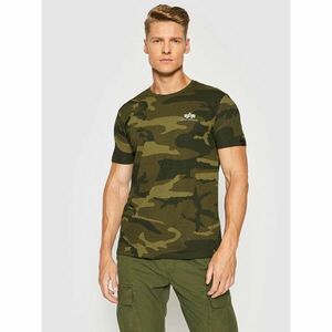 Alpha Industries Póló Basic T Small Logo Camo 188505C Zöld Regular Fit kép