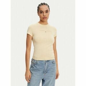 Tommy Jeans Póló Tonal Linear DW0DW20315 Sárga Slim Fit kép