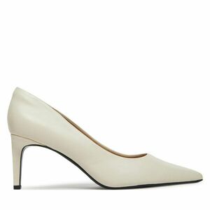 Magassarkú Calvin Klein Pump 70 Pointy Hw Bar Lth HW0HW02561 Ekru kép