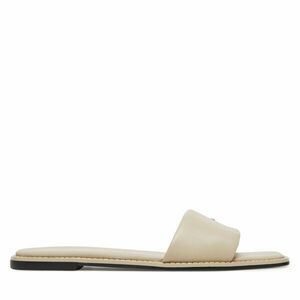 Papucs Calvin Klein Flat Sandal Square Hf Lth HW0HW02652 Bézs kép