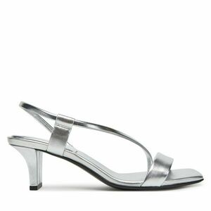 Szandál Calvin Klein Heel Sandal 50 Squared Metallic HW0HW02560 Ezüst kép
