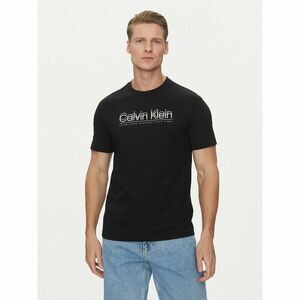 Calvin Klein Póló Double Logo K10K114149 Fekete Regular Fit kép