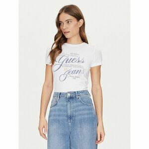 Guess Jeans Póló W5GI24 J1314 Fehér Regular Fit kép