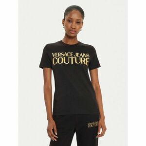 Versace Jeans Couture Póló 77HAHT01 Fekete Regular Fit kép