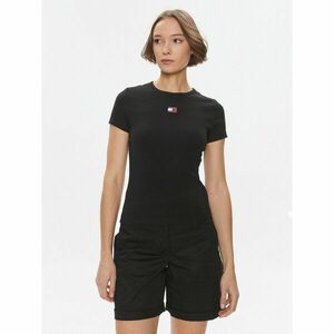 Tommy Jeans Póló DW0DW17881 Fekete Slim Fit kép