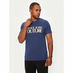 Versace Jeans Couture Póló 77GAHT05 Sötétkék Regular Fit kép