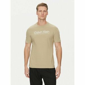 Calvin Klein Póló Double Logo K10K114149 Bézs Regular Fit kép