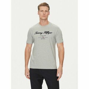 Tommy Hilfiger Póló Script Logo MW0MW33691 Szürke Regular Fit kép