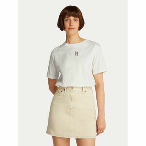 Tommy Jeans Póló Color Varsity DW0DW21337 Ekru Relaxed Fit kép
