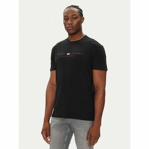 Tommy Jeans Póló Flag Linear DM0DM21911 Fekete Regular Fit kép