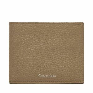 Férfi pénztárca Calvin Klein Ck Leather Billfold W Zip Coin LV04D1028G Bézs kép