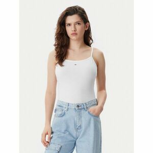 Tommy Jeans Felső Essential DW0DW20675 Ekru Slim Fit kép