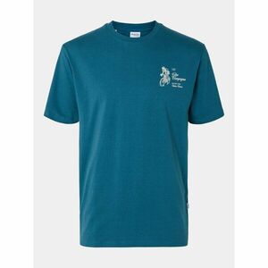 Selected Homme Póló Slhrelaxaries 16094014 Türkizkék Relaxed Fit kép