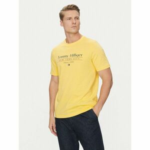 Tommy Hilfiger Póló Center Stack MW0MW38621 Sárga Regular Fit kép