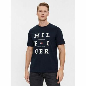 Tommy Hilfiger Póló Box Flag Logo Tee MW0MW33690 Sötétkék Regular Fit kép