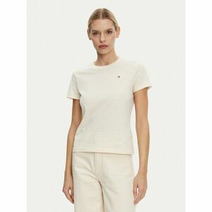 Tommy Hilfiger Póló Slub WW0WW44433 Bézs Slim Fit kép