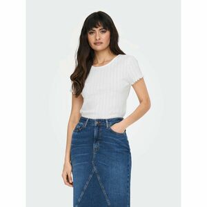 ONLY Póló Carlotta 15256154 Fehér Tight Fit kép