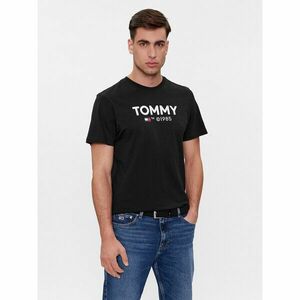 Tommy Jeans Póló Essential DM0DM18264 Fekete Slim Fit kép