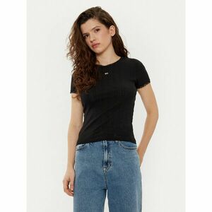 Tommy Jeans Póló DW0DW19493 Fekete Slim Fit kép